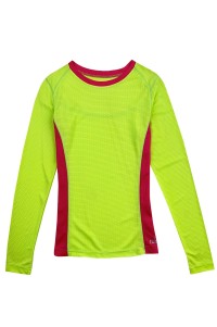 Made-to-order fluorescent yellow long-sleeved sweatshirts Order contrasting side absorbing sweatshirts Sweatshirt specialty store WTV182